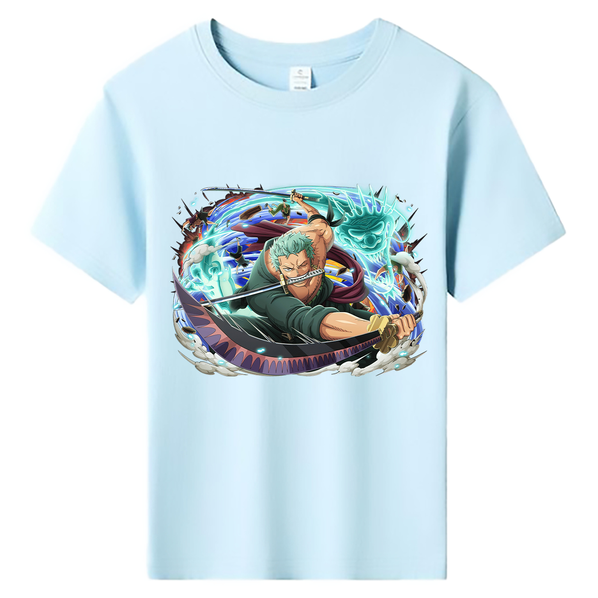 ワンピース ロロノア・ゾロ ONE PIECE Roronoa Zoro 綿100％キッズTシャツ（フロントプリント）